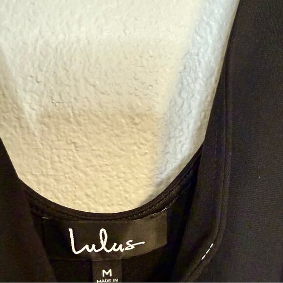 Lulus Skater Mini Dress Black Size M - Picture 2 of 8
